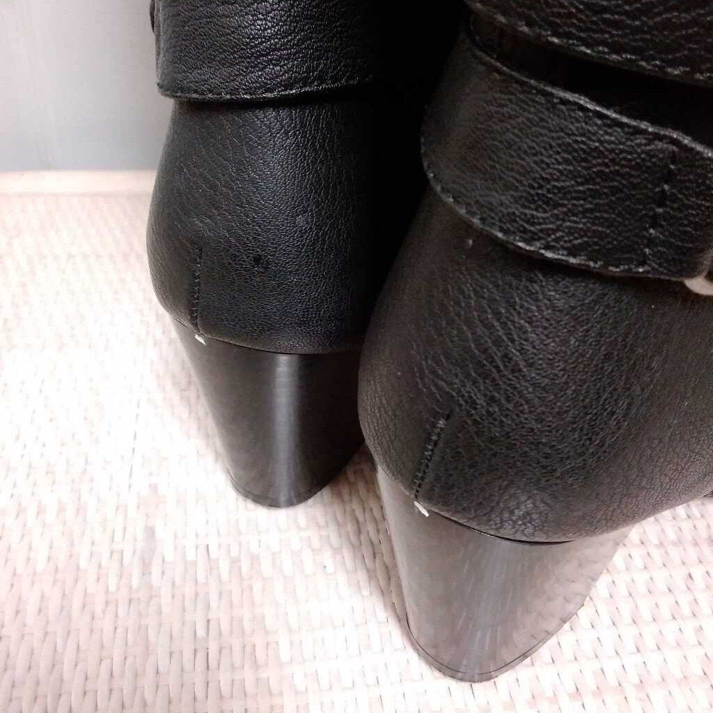 BASS BLACK "HANA" FAUX LEATHER KNEE HIGH BOOTS SIZE 8.5