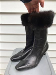 black leather boots size 10