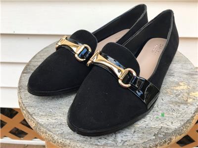 Carvela Geiger Black Velvet Shoes Loafers size 7