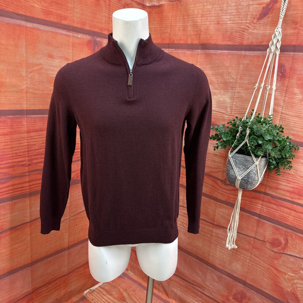 Grayson & Dunn Burgundy Half-Zip Sweater