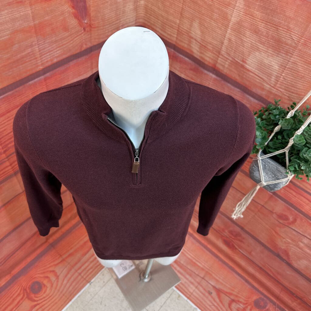 Grayson & Dunn Burgundy Half-Zip Sweater