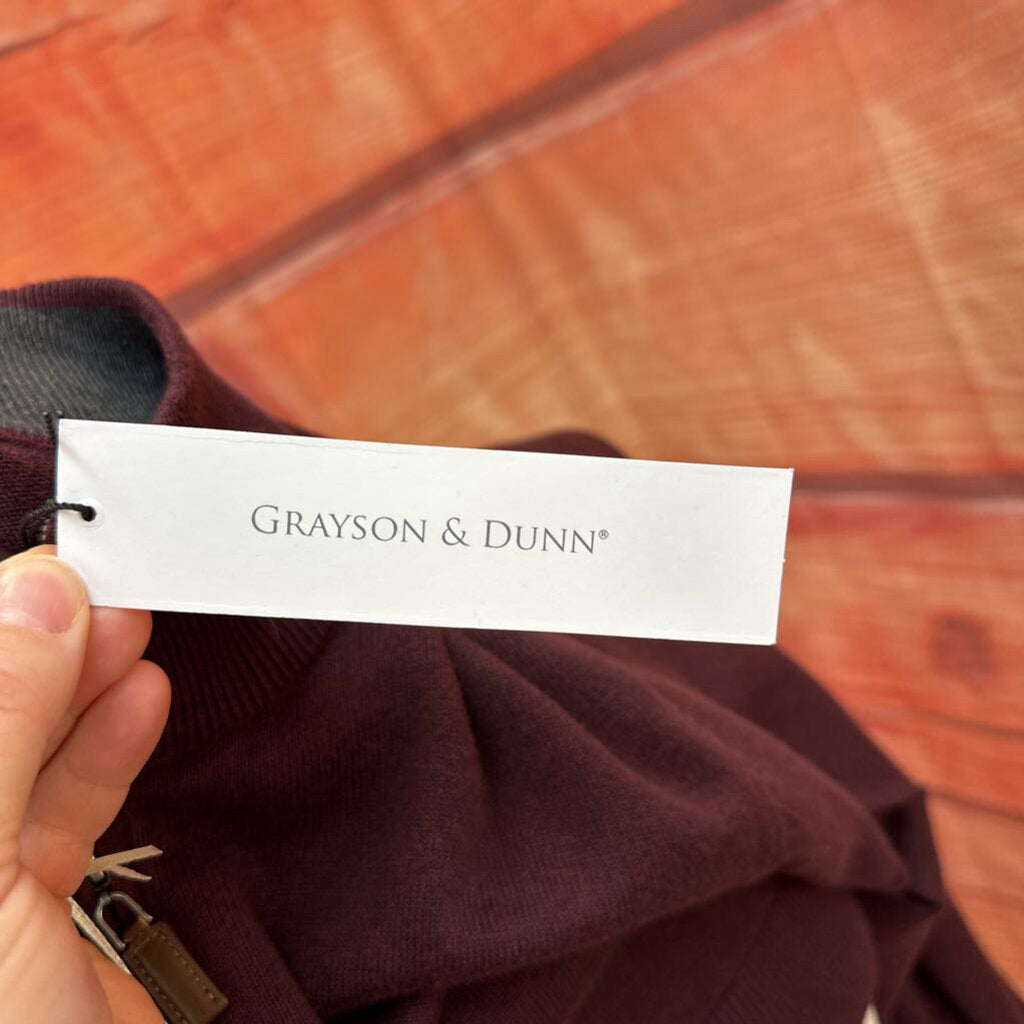 Grayson & Dunn Burgundy Half-Zip Sweater