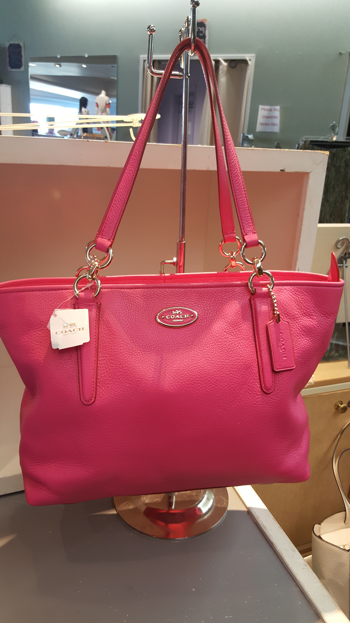 COACH brown and pink Shoulder Bag Purse. Handbag. Pink And Brown Coach  Purse 