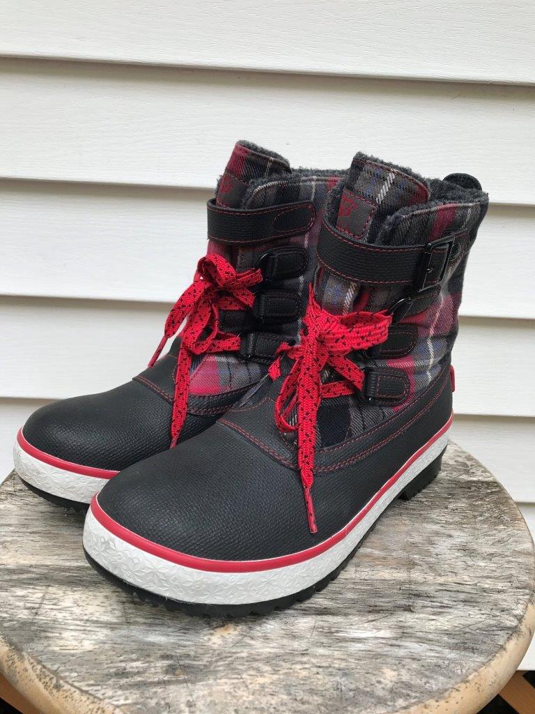 red and black uggs